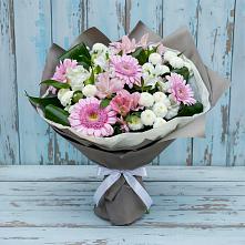 Букет цветов из:  Герберы, Альстромерии и Хризантемы #REPLACE_PRED# Эльбане