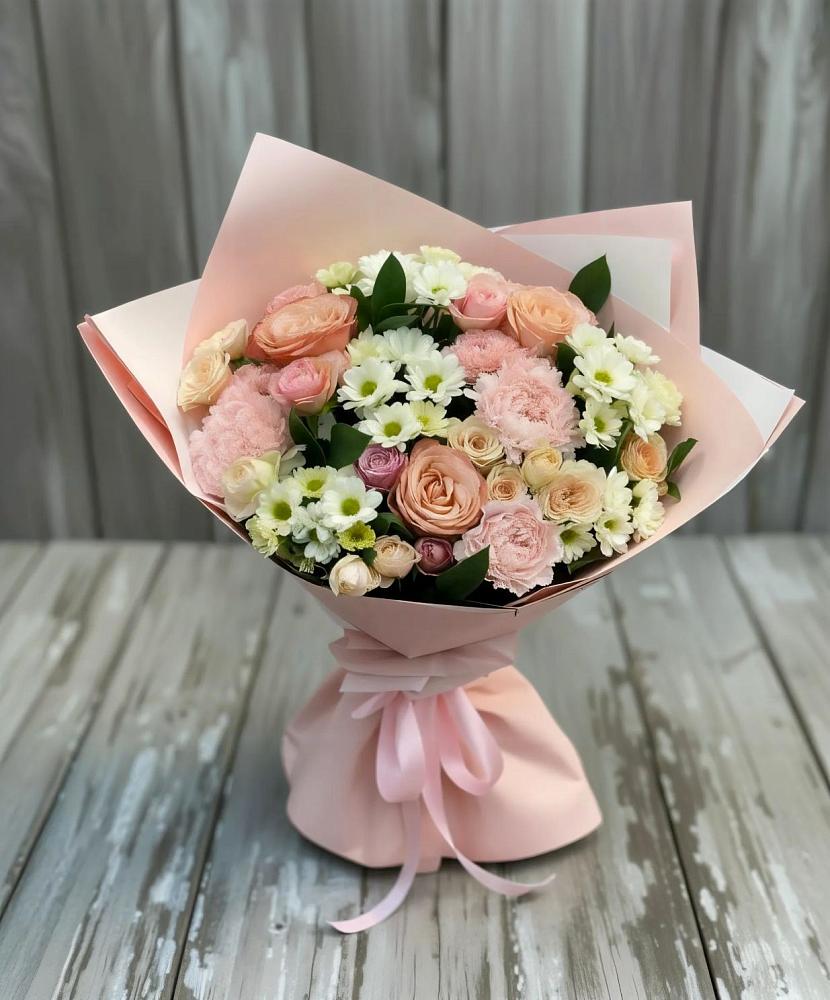 Букет цветов из: Гвоздики, Розы и Хризантемы в Эльбане