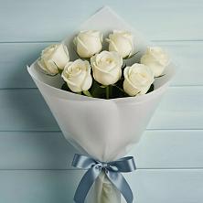 Букет 7 Белых роз Эдлесс Лав в Эльбане