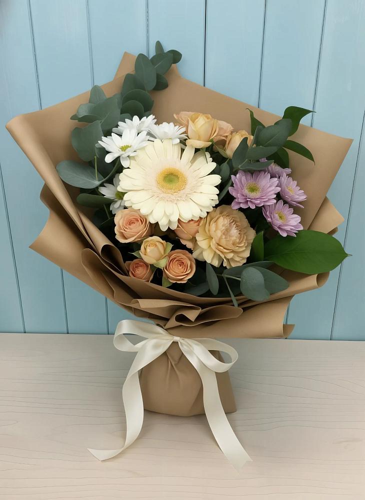 Букет цветов из: Герберы и Хризантемы в Эльбане