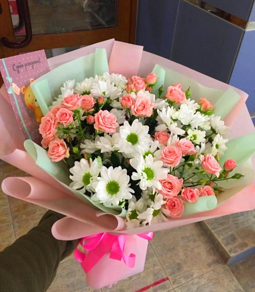 Букет цветов из: Розы и Хризантемы в Эльбане