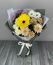 Букет цветов из:  Розы, Герберы и Хризантемы в Эльбане