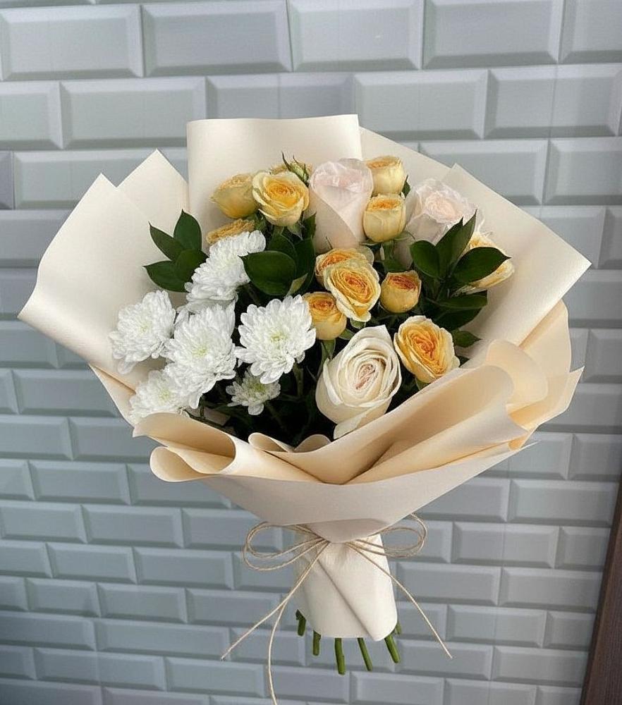 Букет цветов из: Розы и Хризантемы в Эльбане