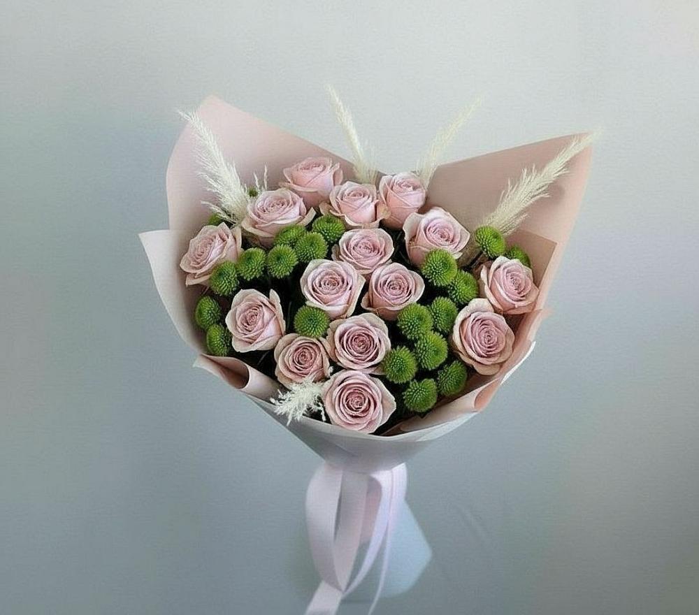 Букет цветов из: Розы и Хризантемы в Эльбане