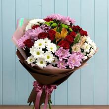Букет цветов из:  Розы, Хризантемы и Альстромерии в Эльбане