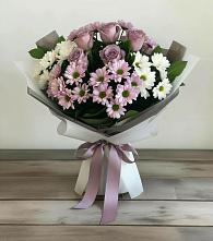 Букет цветов из:  Хризантемы и Розы #REPLACE_PRED# Эльбане