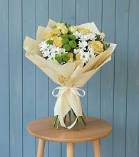 Букет цветов из:  Хризантемы и Розы #REPLACE_PRED# Эльбане