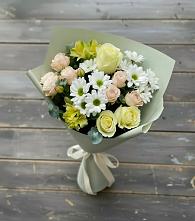 Букет цветов из:  Альстромерии, Розы и Хризантемы в Эльбане