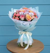 Букет цветов из:  Хризантемы и Розы #REPLACE_PRED# Эльбане