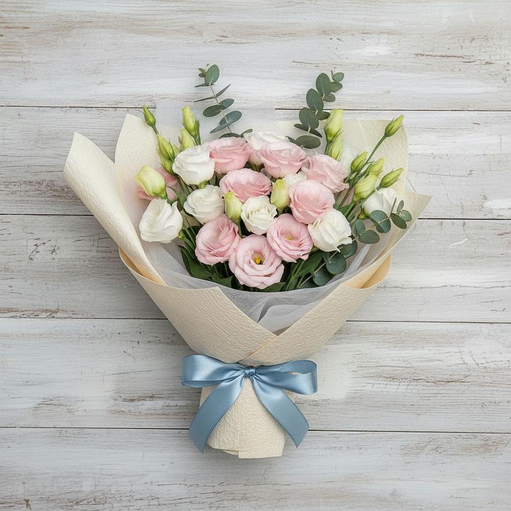 Букет цветов из: Лизиантусы в Эльбане